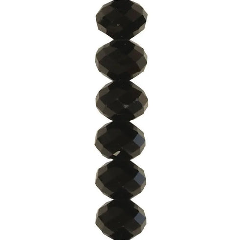 6mm Squashed Facet Crystal Beads (available in 5 colours)
